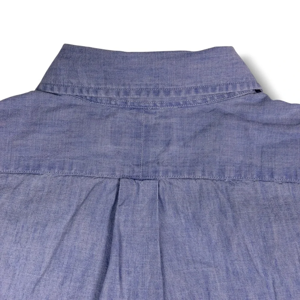 Polo Ralph Lauren Button Down Men Large Chambray Denim Classic Untucked Fit Pony